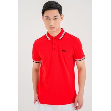 Tricou polo cu logo - Rosu vermillion