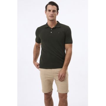 Tricou polo cu model uni - Kaki