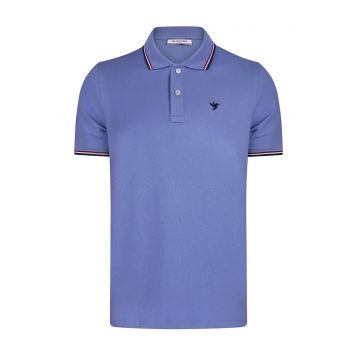 Tricou polo din material pique - Albastru