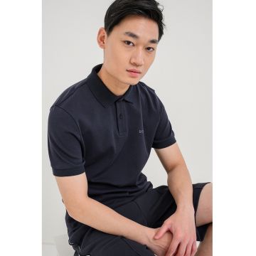 Tricou polo regular fit cu logo - Albastru ultramarin