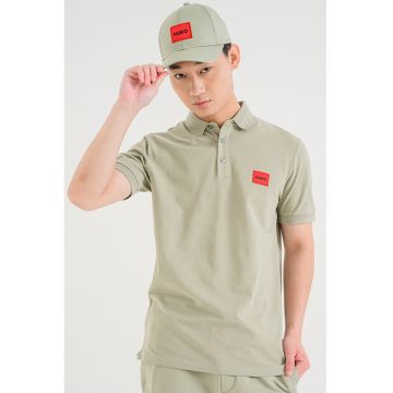 Tricou polo slim fit Dereso - Verde pal