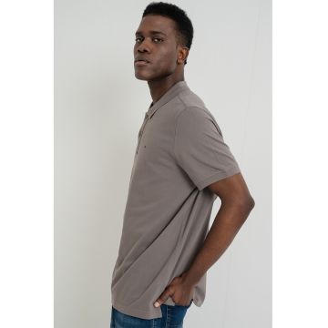 Tricou polo slim fit din bumbac - Verde feriga
