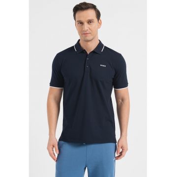 Tricou polo slim fit Dinoso - Bleumarin