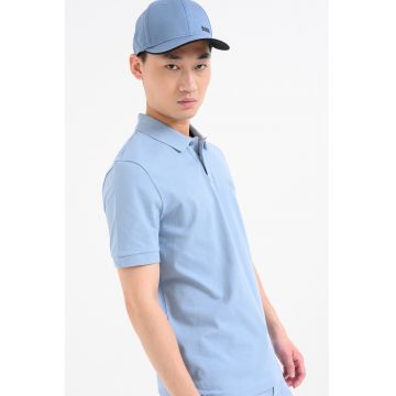 Tricou polo slim fit Passenger - Albastru pastel