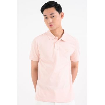 Tricou polo slim fit Passenger - Roz pastel