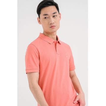 Tricou polo slim fit Passenger - Roz somon