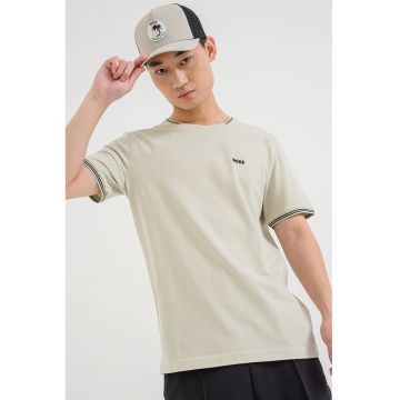Tricou regular fit cu decolteu la baza gatului Taul - Mint