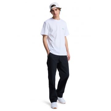 Tricou regular fit cu imprimeu grafic pe spate - Alb/Verde/Gri