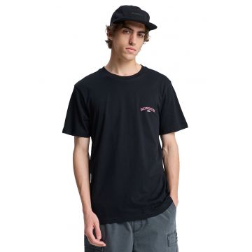 Tricou regular fit cu imprimeu grafic pe spate - Negru/Roz/Crem
