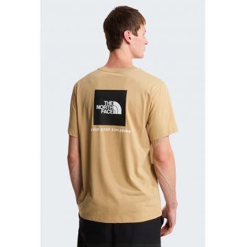 Tricou regular fit cu imprimeu logo pe piept Evolution Box - Maro camel