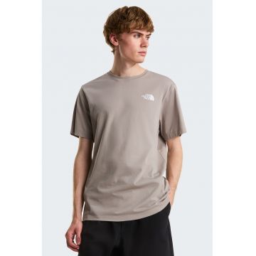 Tricou regular fit cu imprimeu logo pe piept Evolution Box - Maro taupe