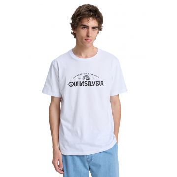 Tricou regular fit cu imprimeu logo pe piept - Negru/Alb optic