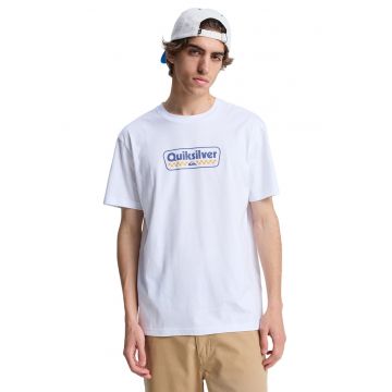 Tricou regular fit de bumbac - Alb/Galben/Albastru indigo