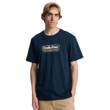 Tricou regular fit de bumbac - Galben/Albastru ultramarin
