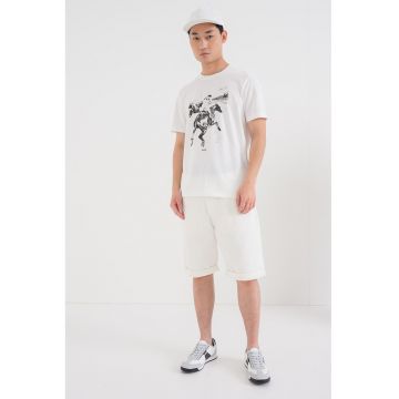 Tricou regular fit Duhorse - Negru/Alb optic