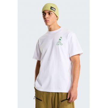 Tricou relaxed fit Alien - Verde englez/Alb optic