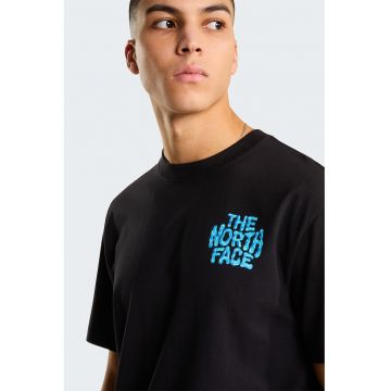 Tricou relaxed fit cu logo supradimensionat Drip - Negru/Albastru royal
