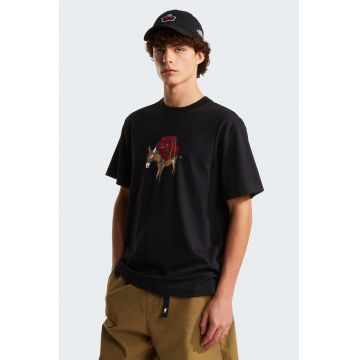Tricou relaxed fit Donkey - Rosu/Negru/Maro deschis
