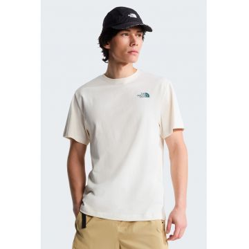 Tricou relaxed fit Retro - Verde englez/Alb murdar