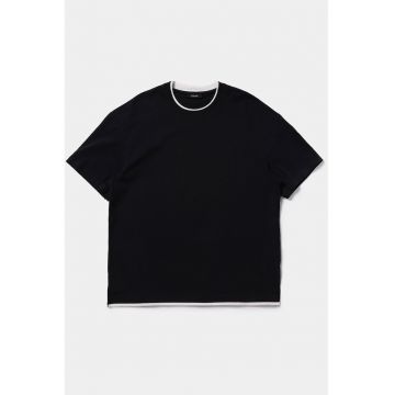 Tricou uni de bumbac - Negru
