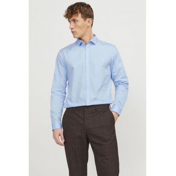 Camasa slim fit de bumbac Blacardiff - Albastru deschis