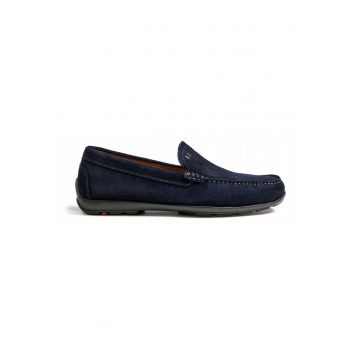 EMILIO Mocasini Eleganti Pentru Barbati Din Piele Intoarsa Slip-On - Albastru - Albastru