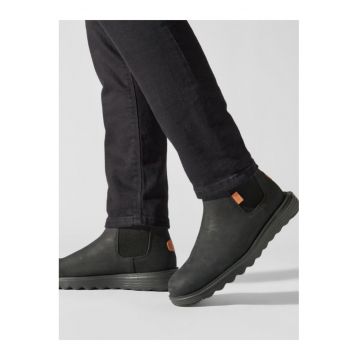 Ghete Chelsea barbati  Piele naturala/Piele nabuc - Negru