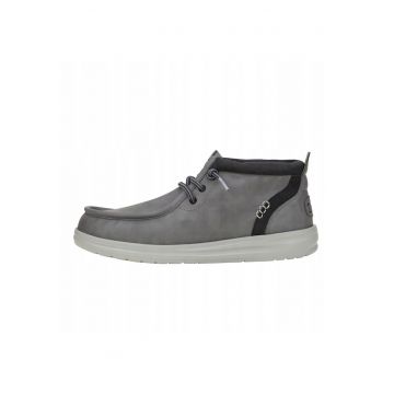 Mocasini din piele pentru Barbati -  Wally Grip Classic - Gri - Gri