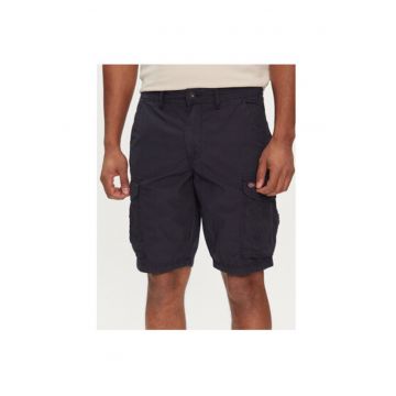 Pantaloni scurti barbati -  303756345 - Bumbac - Albastru - Albastru