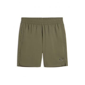 Pantaloni scurti cu talie elastica pentru antrenament Foundations - Kaki