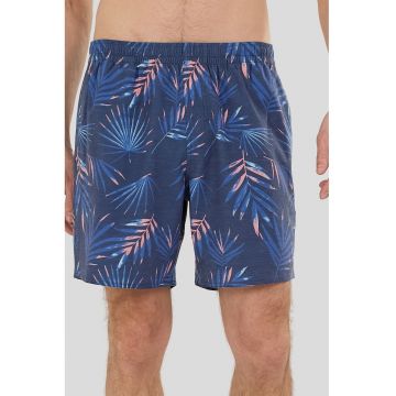 Pantaloni scurti de baie cu 3 buzunare - Portocaliu/Bleumarin