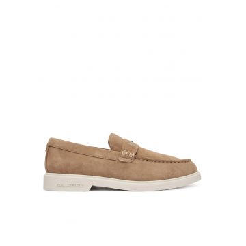 Pantofi barbati -  piele intoarsa - bej