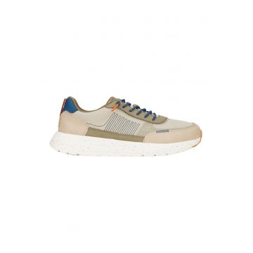 Pantofi sport cu detalii contrastante - Albastru inchis/Bej/Kaki
