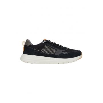 Pantofi sport cu detalii peliculizate - Negru/Albastru ultramarin