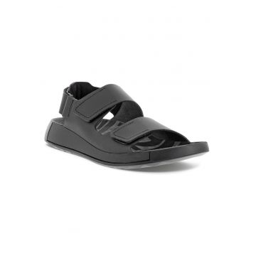 Sandale barbati -  piele naturala - negru - talpa flexibila - curea captusita