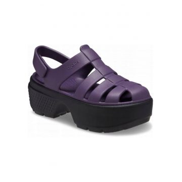 Sandale Dama Spuma Croslite - Stomp Fisherman 209938 Sandal - Negru - Violet