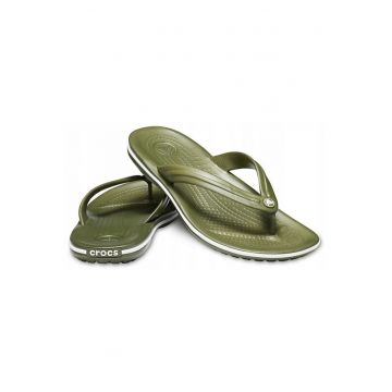 Slapi barbati - ™ Crocband Flip - Material sintetic - Verde kaki