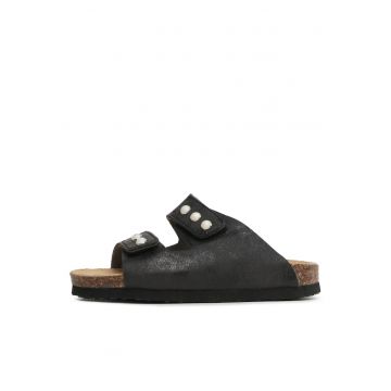 Slapi barbati -  Navy 410 - piele naturala