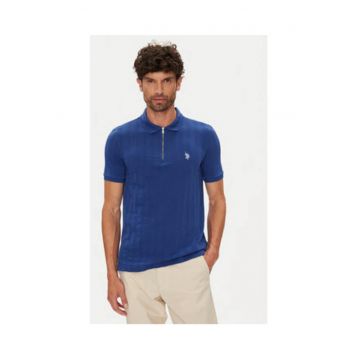 Tricou barbati -  albastru - 70% poliester - 30% bumbac