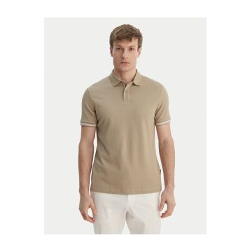 Tricou barbati -  bumbac - bej - 98% bumbac - 2% elastan - Bej