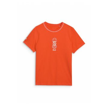 Tricou barbati  bumbac - portocaliu - croiala regular fit -