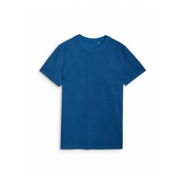 Tricou barbati  croiala regular - bumbac 50% - albastru -
