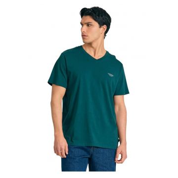 Tricou barbati  decolteu in V - croiala regulata - verde - bumbac
