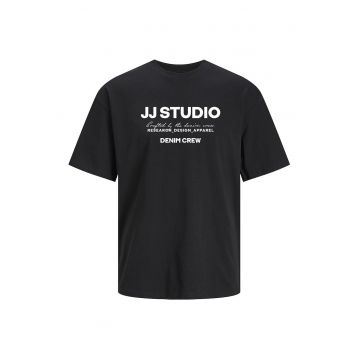 Tricou barbati -  imprimeu cauciucat - decolteu rotund - 100% bumbac -