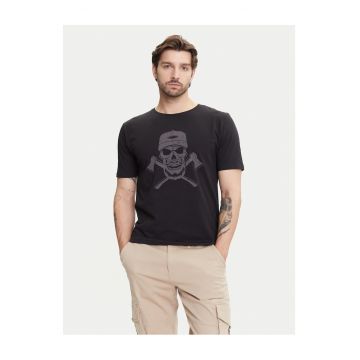 Tricou barbati  negru - bumbac
