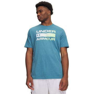 Tricou din amestec de bumbac Team Issue Wordmark - Verde lime/Albastru deschis