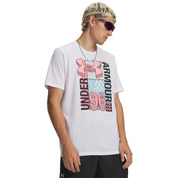 Tricou lejer cu logo Collage - Roz pastel/Negru stins/Alb optic