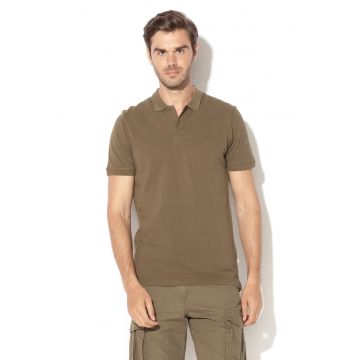 Tricou polo slim fit - Verde masliniu