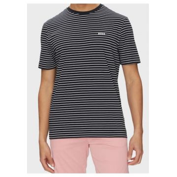 Tricou  TalesStripe - regular - negru - 100% bumbac