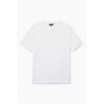 Tricou uni cu decolteu la baza gatului - Alb